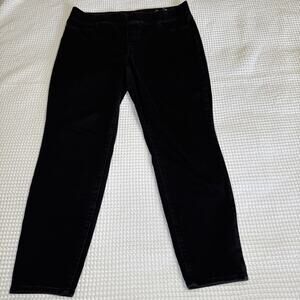 Talbots Womens 16 Black Pull On Legging Jeans Flawless Jegging Stretch Denim EUC